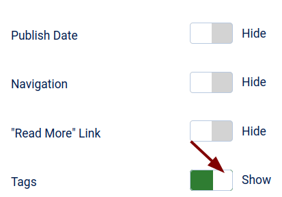 option hide sidewide