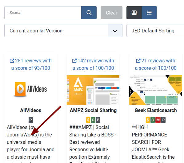 the allvideos listing