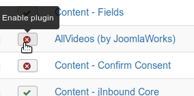 enable the AllVideos plugin