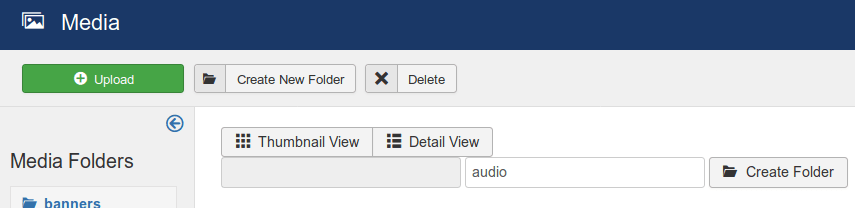 create folder called audio