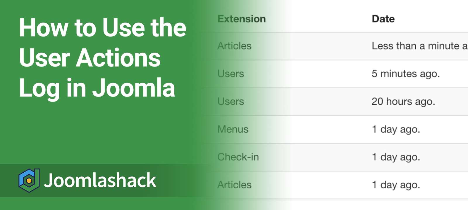 How to Use the User Actions Log in Joomla