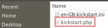  the kickstart file