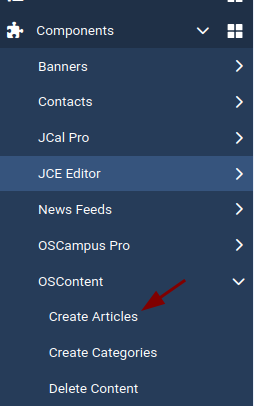 the oscontent create article link