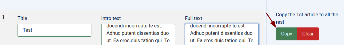 the copy button