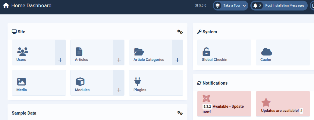 check update notifictions