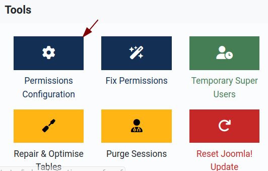 go to permissions configuration