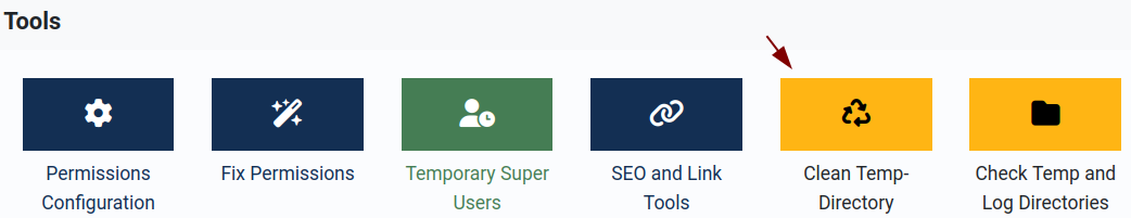 click clean temp directory