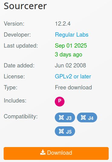 the courcerer plugin download button