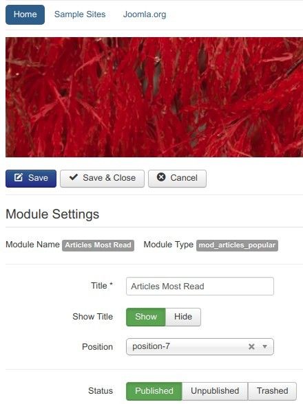 edit the module settings