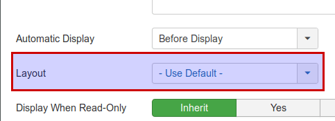 the layout parameter