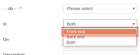 Select Front end