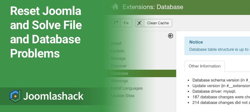 How to Reset Joomla If You’re Having File or Database Problems