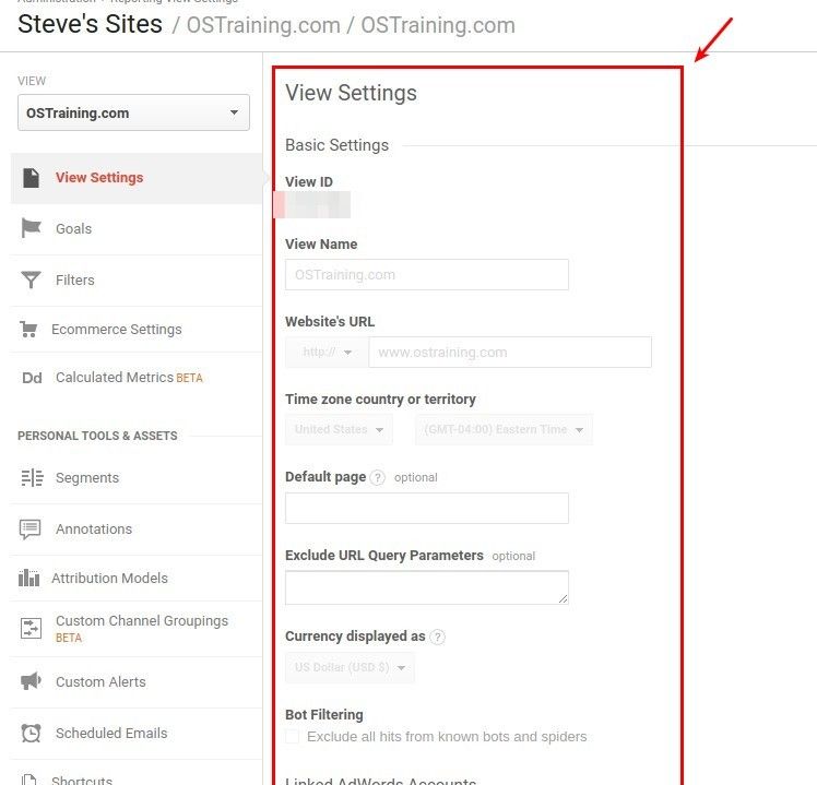 06 view settings panel