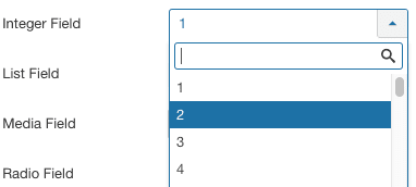 integer list in Joomla