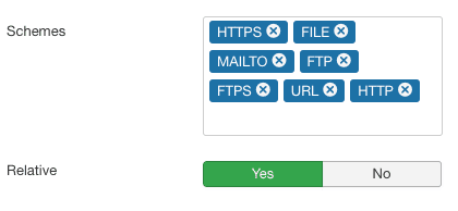 url väli Joomlas