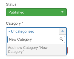 new joomla category