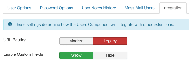 user field integration