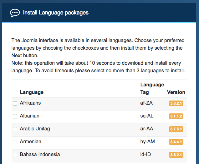 language packs