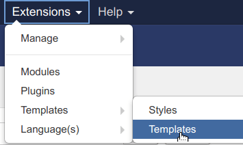 Extensions templates templates