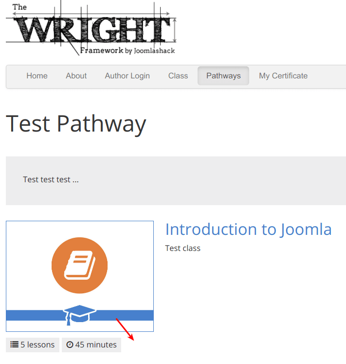 the pathway frontend page without course difficulty