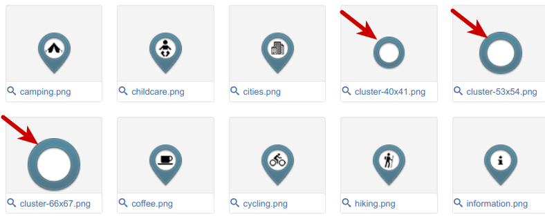clusters iconpins