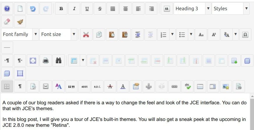 the default jce theme