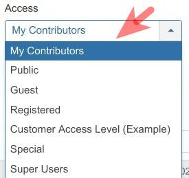 set the access to your contributors