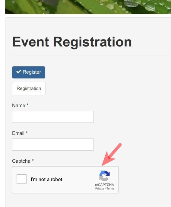 How to Protect Event Registration Form with Google's Captcha