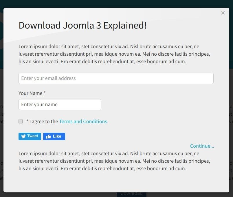 the download form
