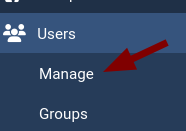 the users and manage links
