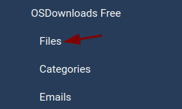 the files menu item