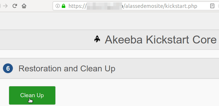 click clean up button