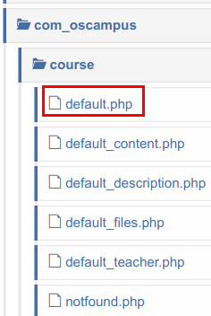 Click default php