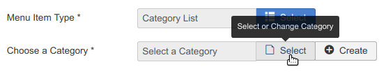 select category button