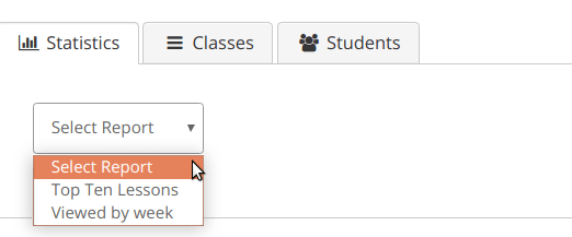 two reports under the statistics tab