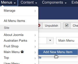 add new menu item