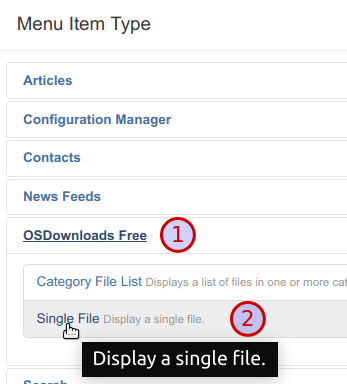 click single file