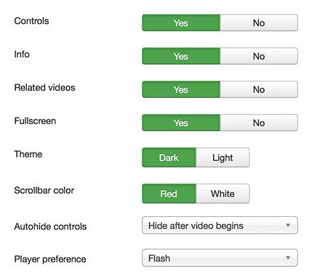 osyoutube pro options for Joomla YouTube videos