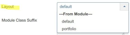 the layout parameter and its options