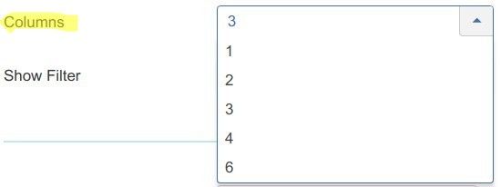 the columns parameter