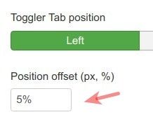 position offset setting