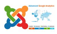 Picture of Joomla logo and Google Analytics screen