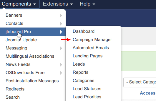 Components jinbound campaign manager