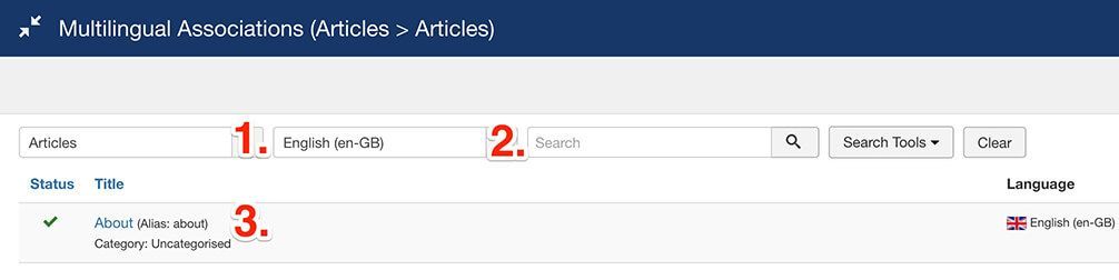 Multilingual Associations Articles