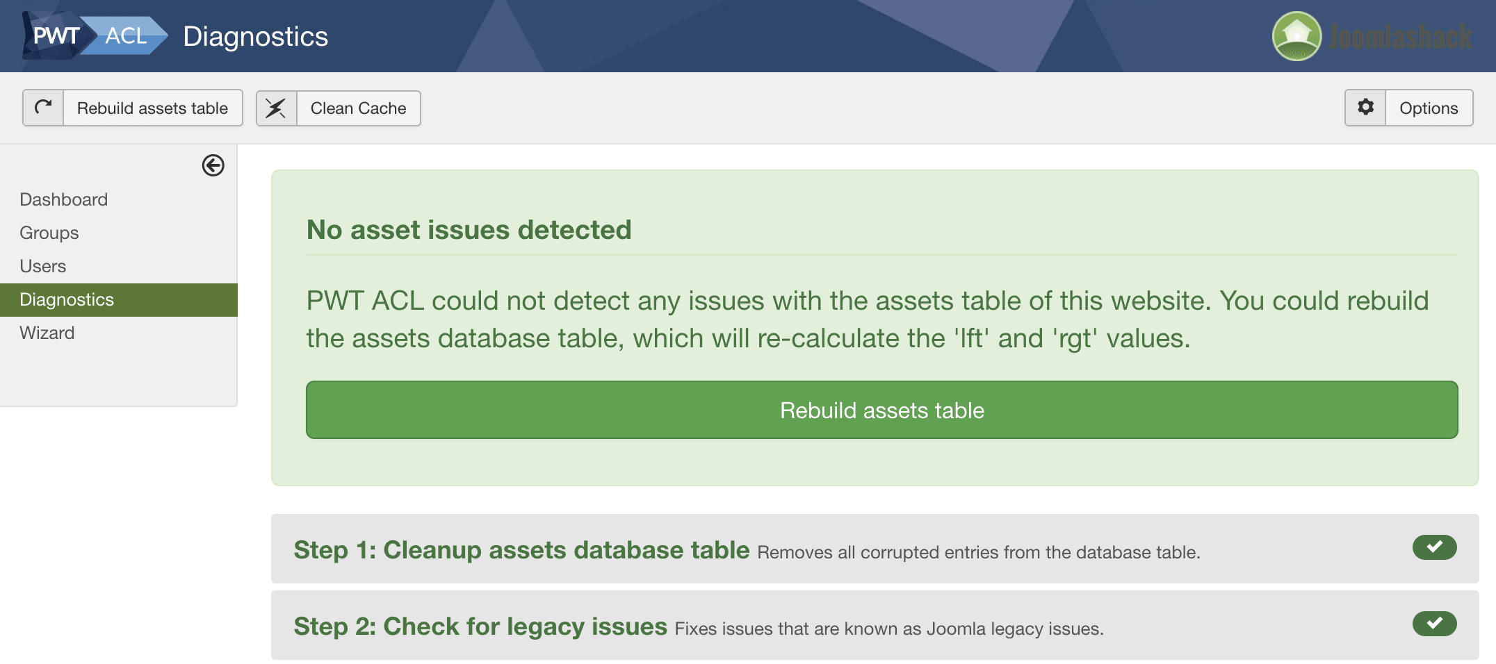 ACL Manager and Joomla asset issues