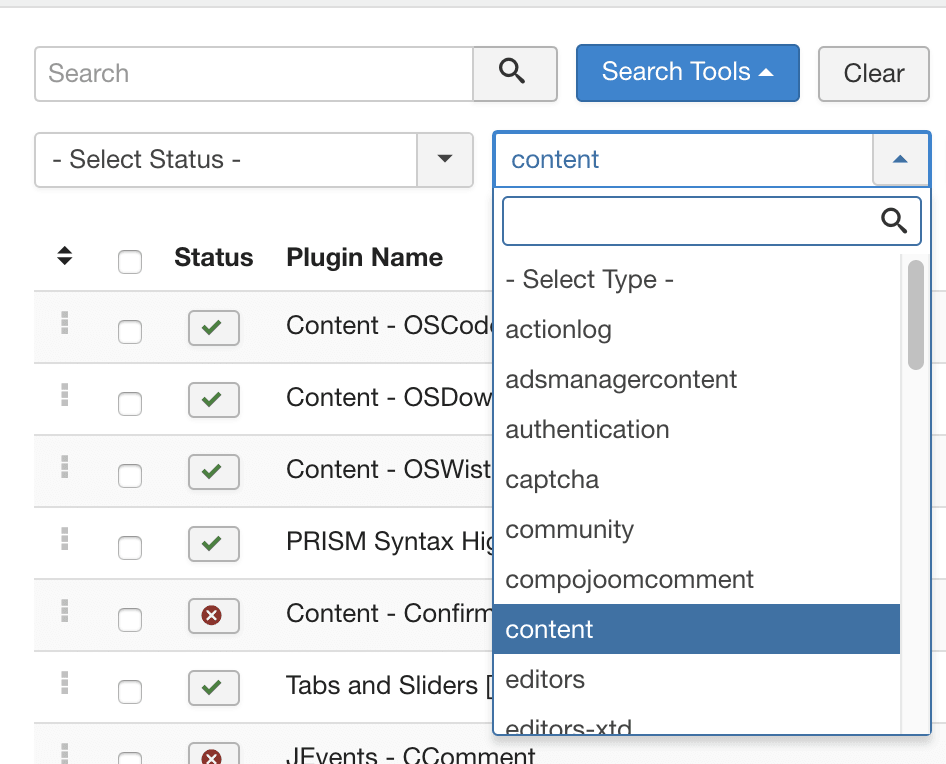 Joomla content plugin