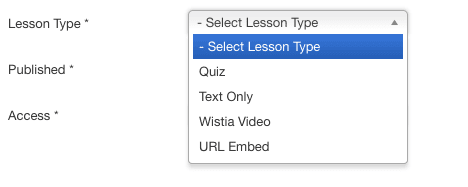 lesson type