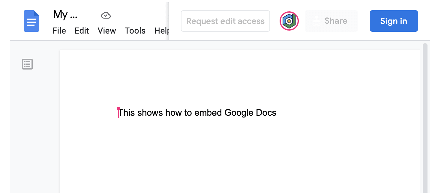 google docs embed