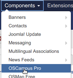 go to components oscampus pro