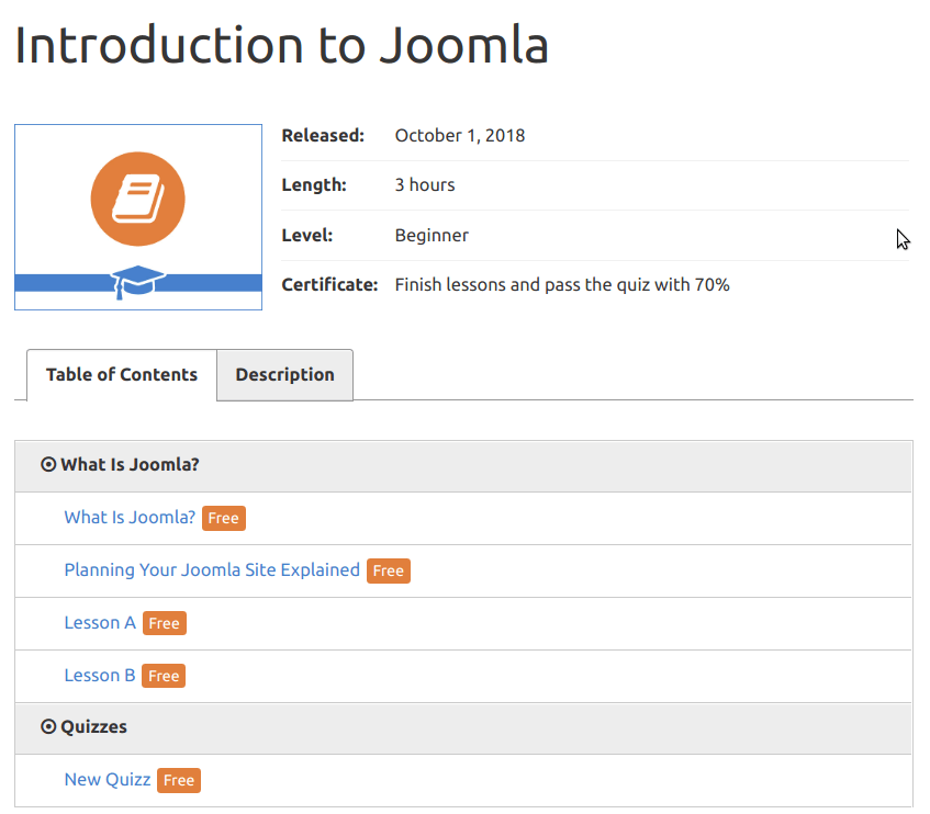 course page now